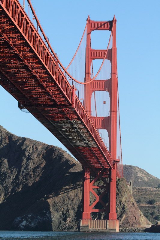 Passing under the Golden Gate Bridge Photo by Bill Hubick.